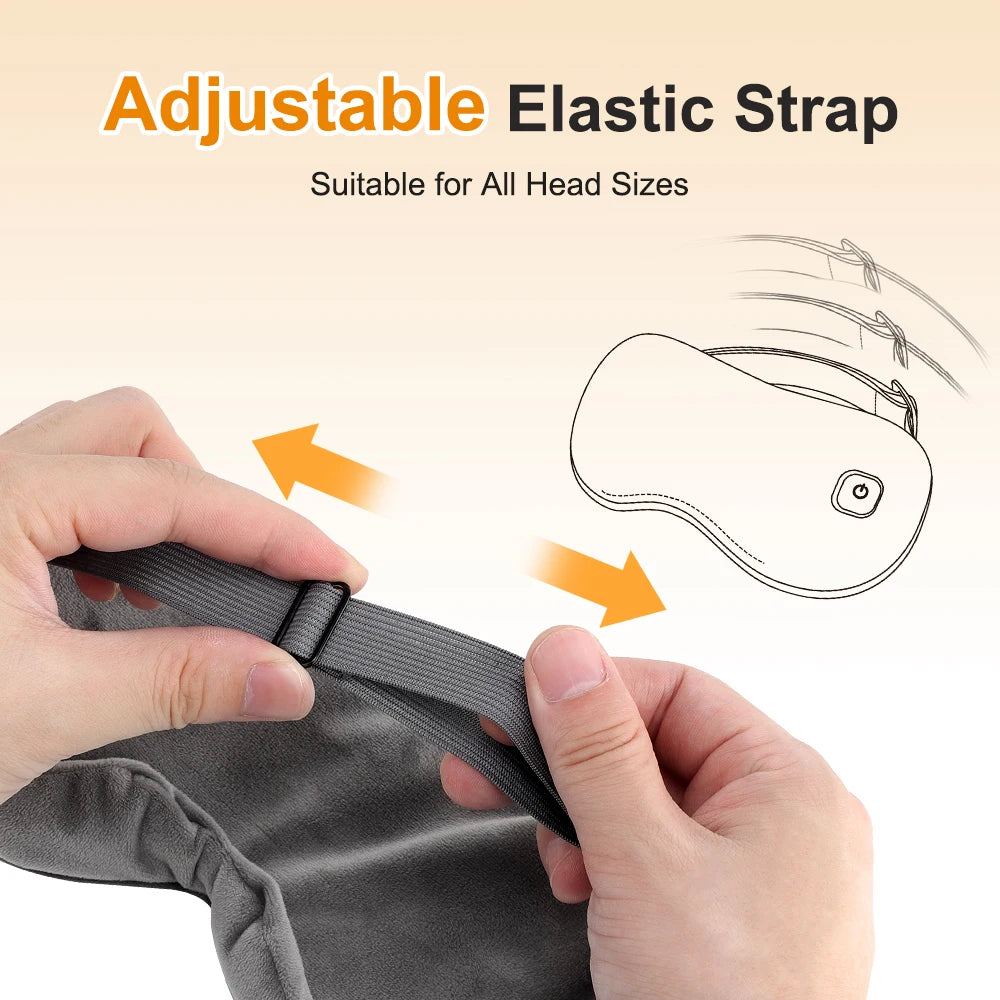 PASTSKY Cordless Heated Eye Mask – 3 Levels Warm Compress, Smart Timing, Electric Relaxation Sleep Aid