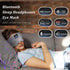 MERALL Bluetooth Sleep Mask Headphones – Wireless Music Eye Mask, Light Blocking, Travel Sleep Aid