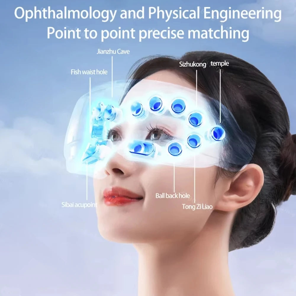 BXA Steam Eye Massager Warm Spa – Kneading Acupressure Massage Heat and Bluetooth Relaxation Aid