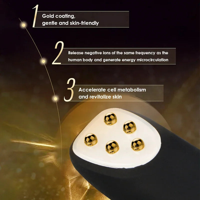 miitina Electric RF EMS Eye Massager Pen – Red Light, Vibration, USB Rechargeable Anti-Wrinkle Appearance