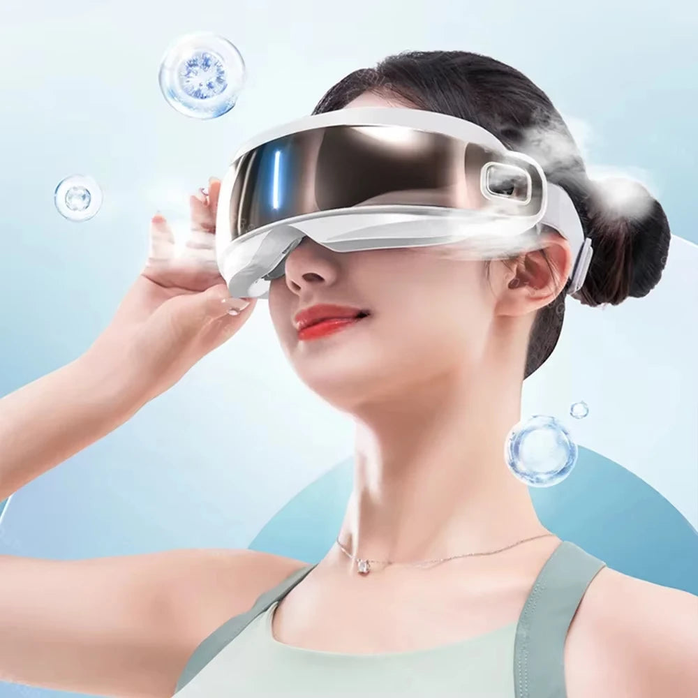 BXA Steam Eye Massager Warm Spa – Kneading Acupressure Massage Heat and Bluetooth Relaxation Aid