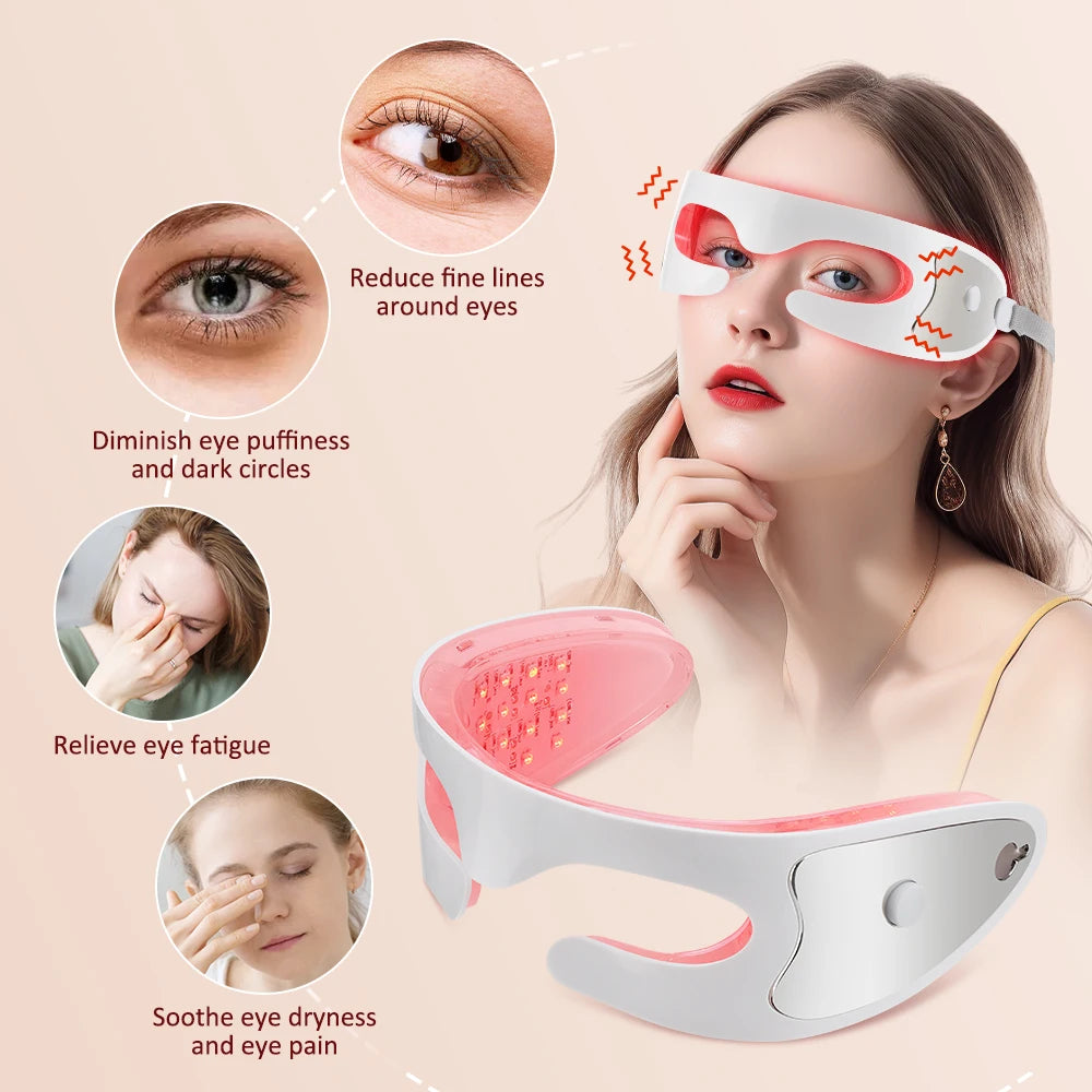 DearBeauty 3D Vibration Eye Massager with LED Light Therapy and 3 Relaxation Modes