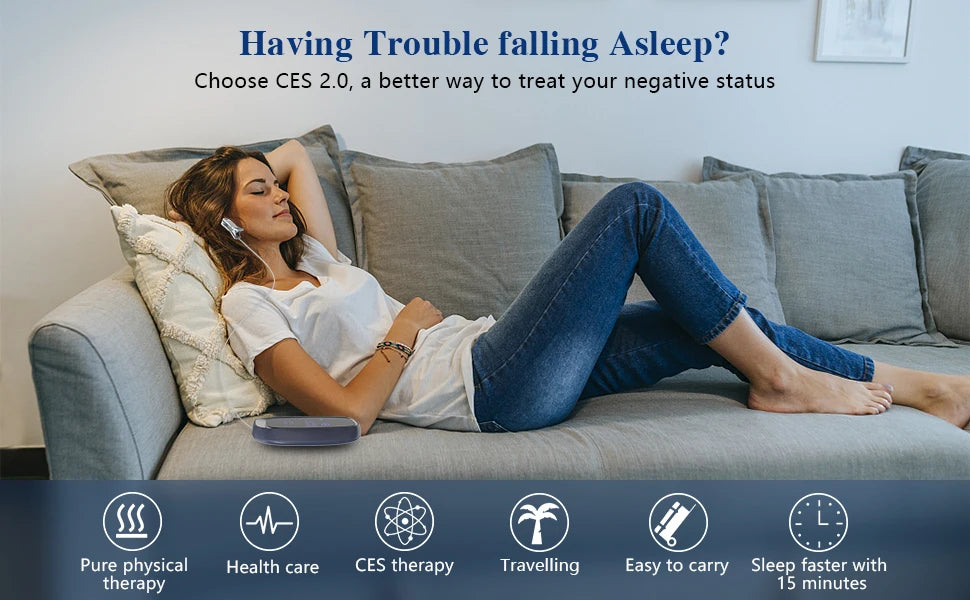 Generic Portable CES Stimulation Sleep Aid Device – Hand-held Relaxation Helper for Restful Sleep
