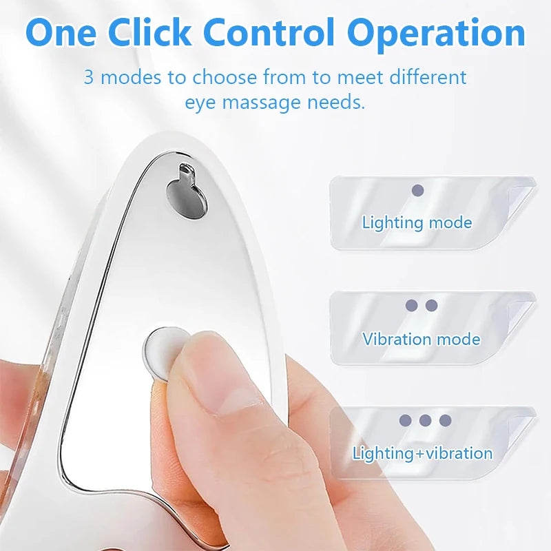 KEMOKO Electric Eye Massager Glasses – LED Light, Vibration, Fatigue Relief, Dark Circle Appearance