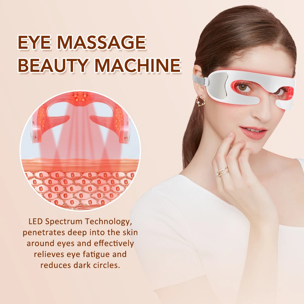 DearBeauty 3D Vibration Eye Massager with LED Light Therapy and 3 Relaxation Modes