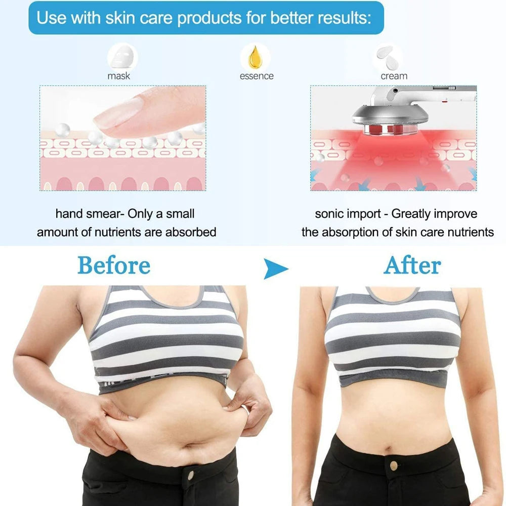 Lesenbeauty 3-in-1 Ultrasonic EMS Massager – Infrared, Body & Face Contouring Appearance Device