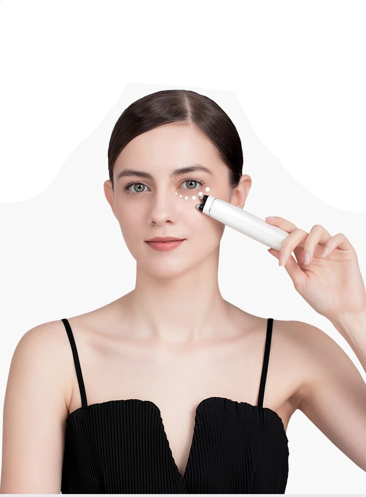 WEILIXUN EMS Microcurrent and Vibration Eye Massager – Skin Tightening Appearance and Eyebrow Lift Beauty Tool
