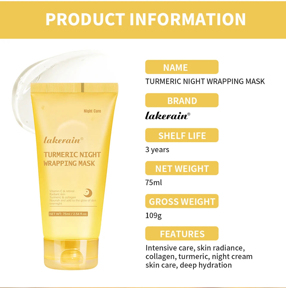 Selfika™ Collagen Night Wrapping Mask – Overnight Lifting & Deep Hydrating Peel-Off Mask (75ml)
