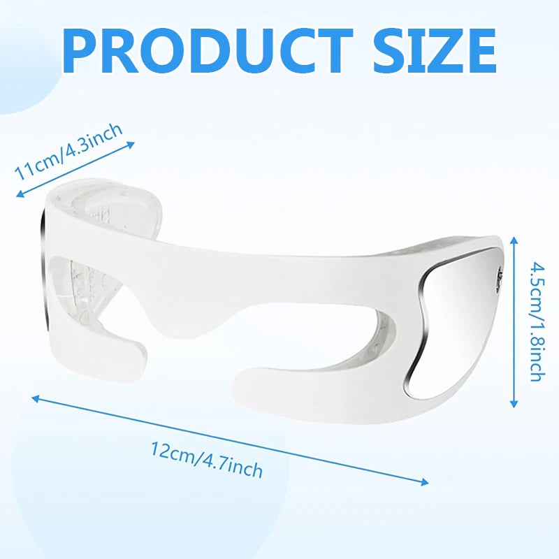KEMOKO Electric Eye Massager Glasses – LED Light, Vibration, Fatigue Relief, Dark Circle Appearance