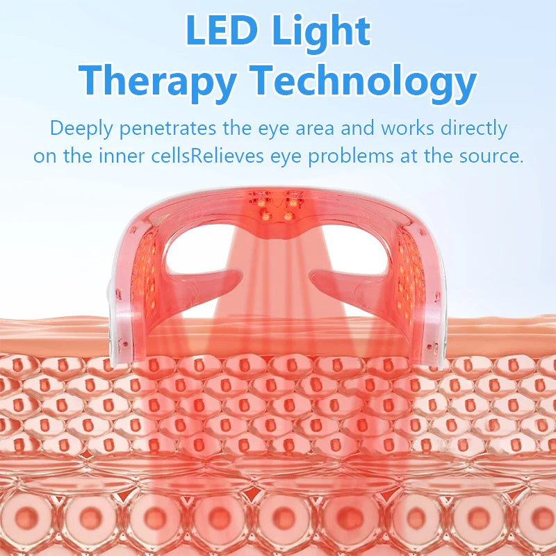 KEMOKO Electric Eye Massager Glasses – LED Light, Vibration, Fatigue Relief, Dark Circle Appearance