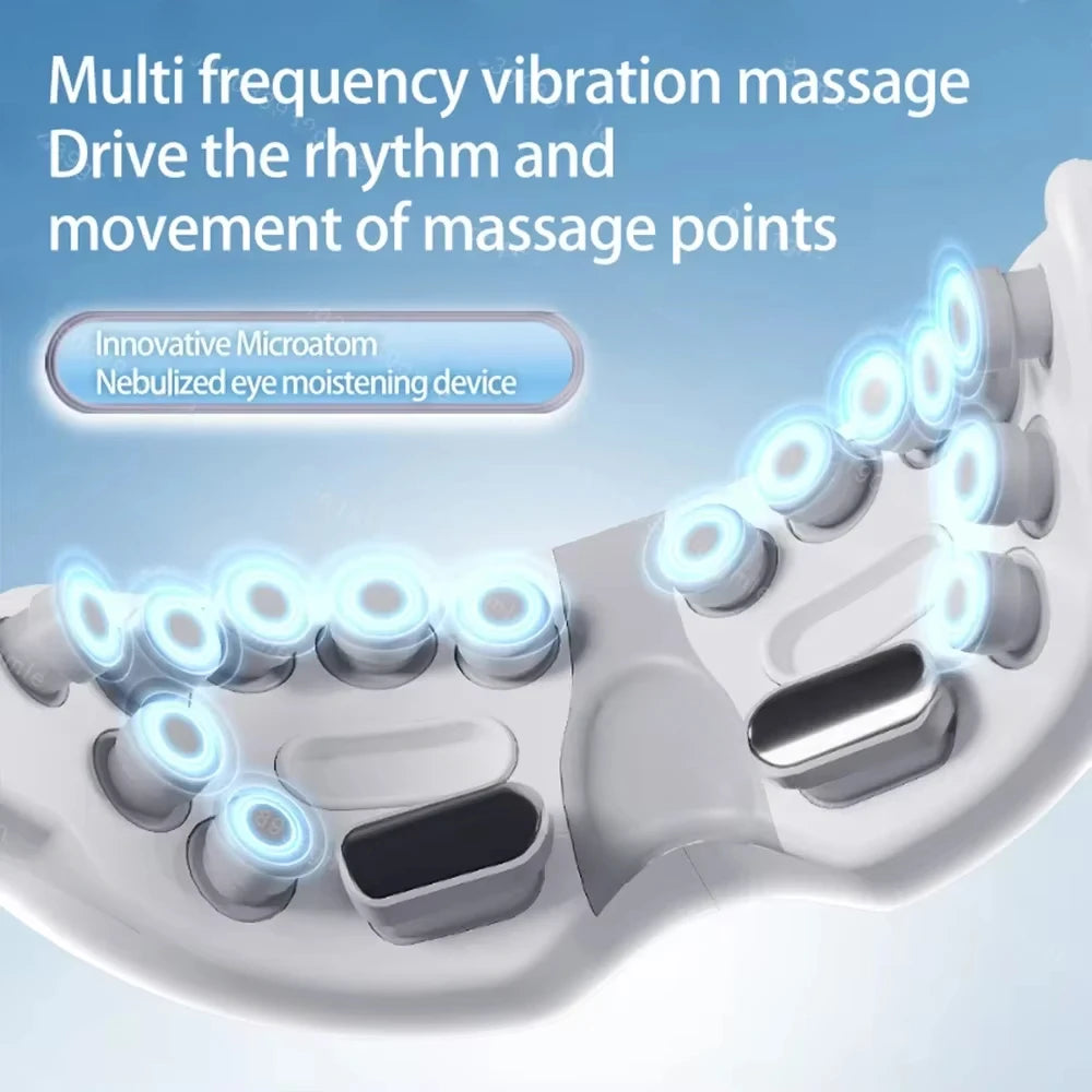BXA Steam Eye Massager Warm Spa – Kneading Acupressure Massage Heat and Bluetooth Relaxation Aid