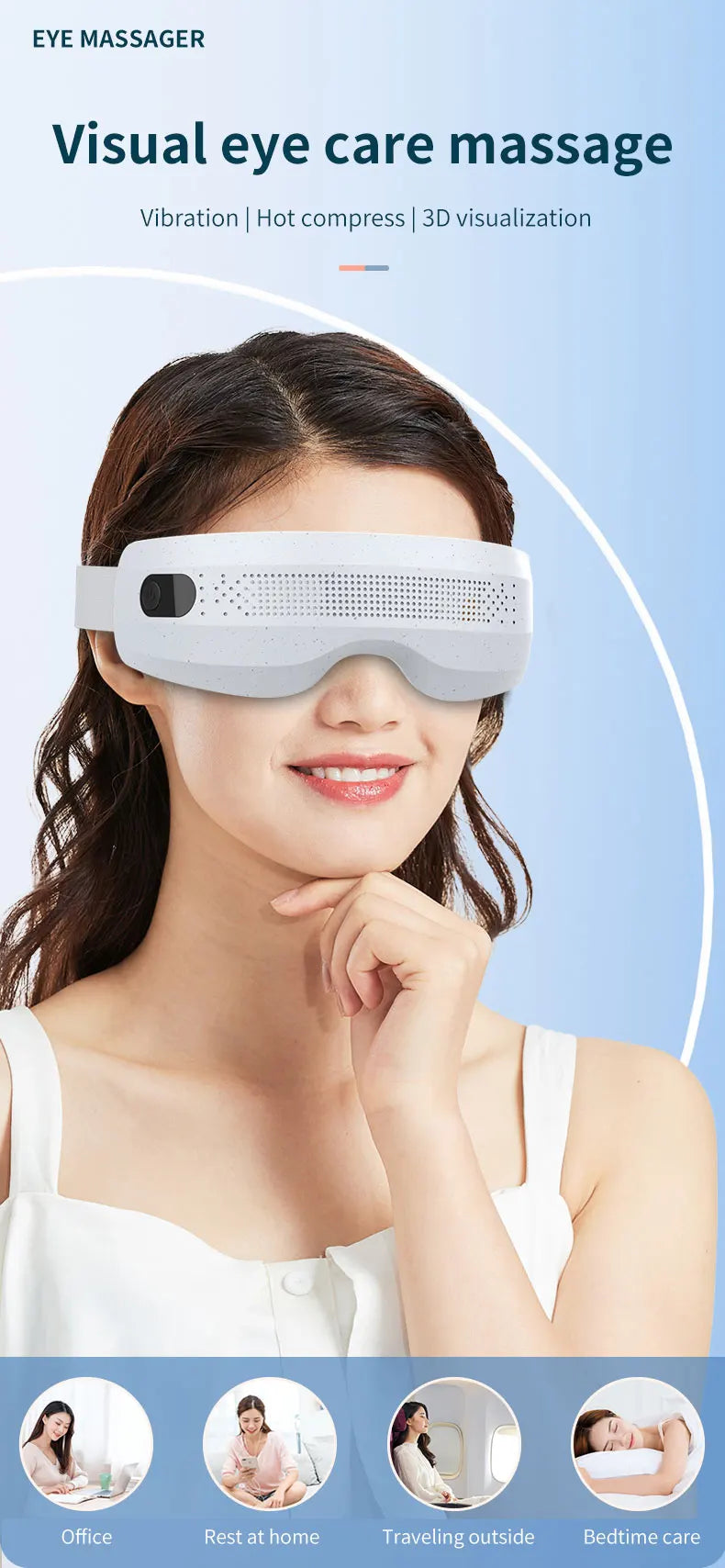 Electric Eye Acupoint Massager – Hot Compress, Bluetooth Music, Visual Design Relaxation Aid