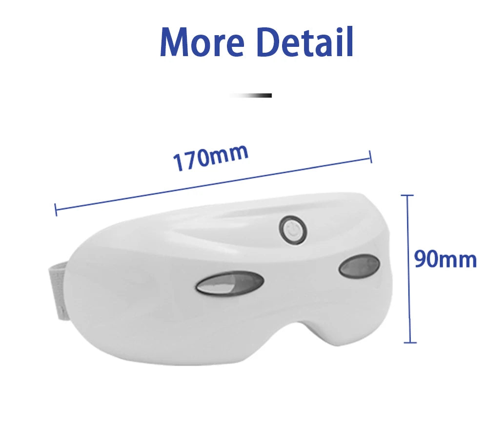 HEBTIGER Electric Eye Massager with Graphene Heating and Acupressure for Deep Relaxation