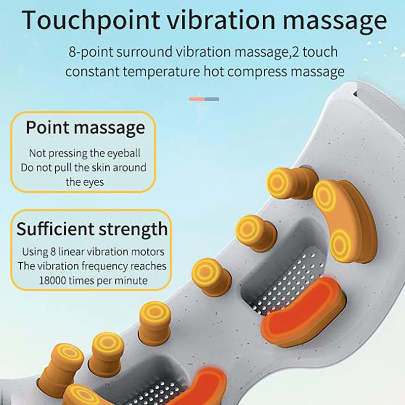 Electric Eye Acupoint Massager – Hot Compress, Bluetooth Music, Visual Design Relaxation Aid