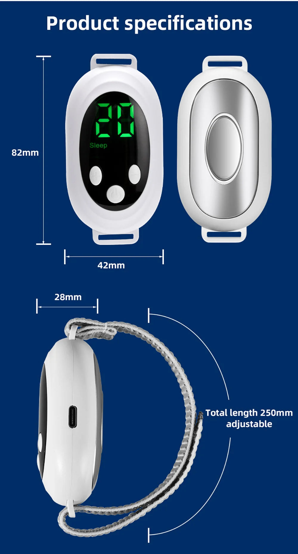 Generic Microcurrent/EMS Sleep Aid Device – Palm Pulse Massager, Handheld Relaxation Helper