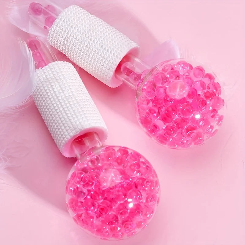 Generic 2Pcs Facial Ice Globes Set – Cooling Balls Massager for Face & Eyes, Reduces Puffiness Appearance
