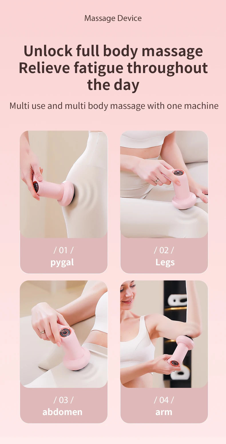 Windaily Cordless Rechargeable Body Massager & Sculpting Tool – 5 Heads, Toning