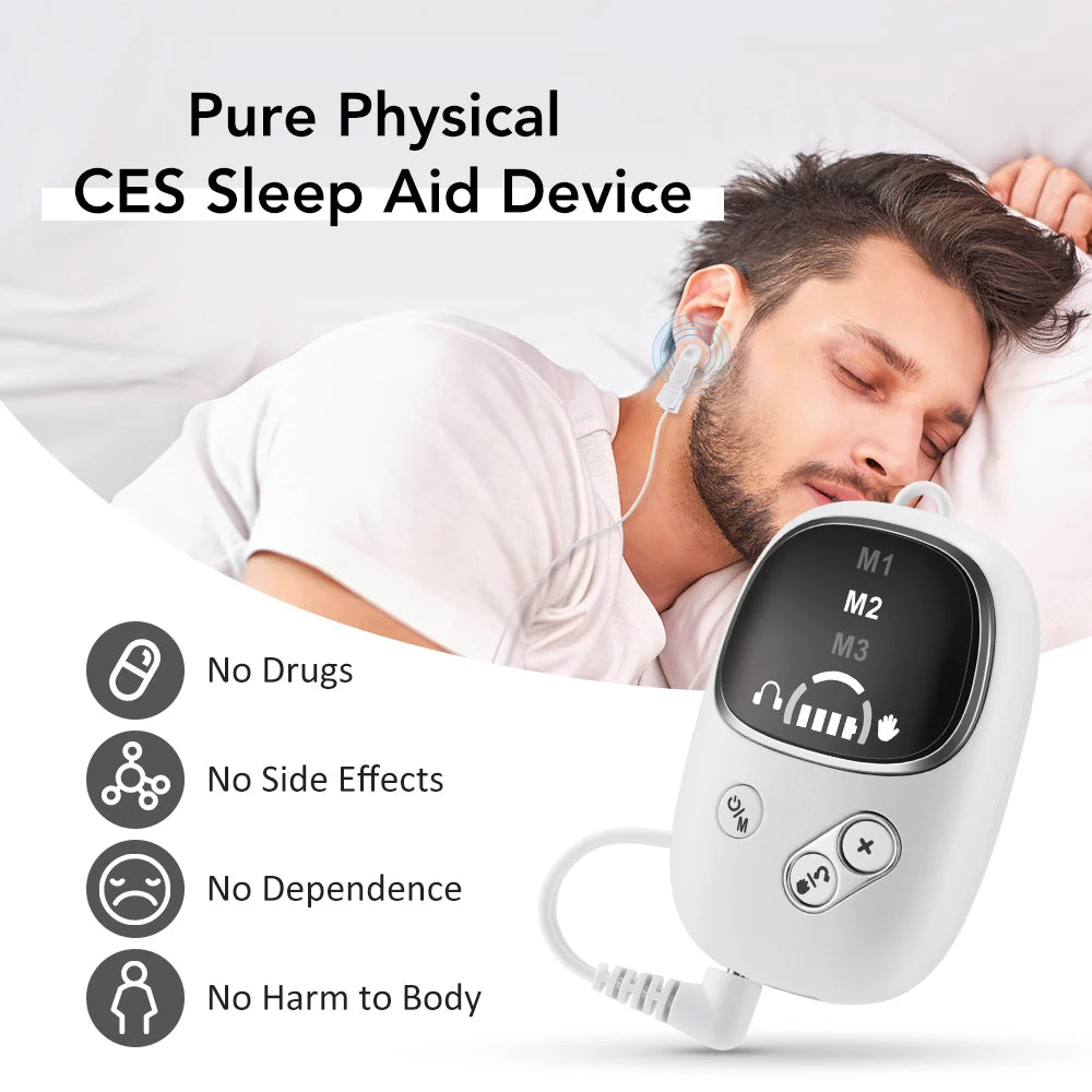 Hailicare CES Microcurrent Ear Clip Device – Relaxation Aid for Calming Sensation and Restful Sleep