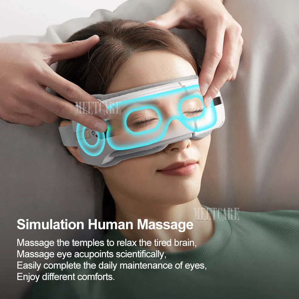 Smart Airbag Vibration Eye Massager – Hot Compress and Bluetooth Music Relaxation Sleep Aid