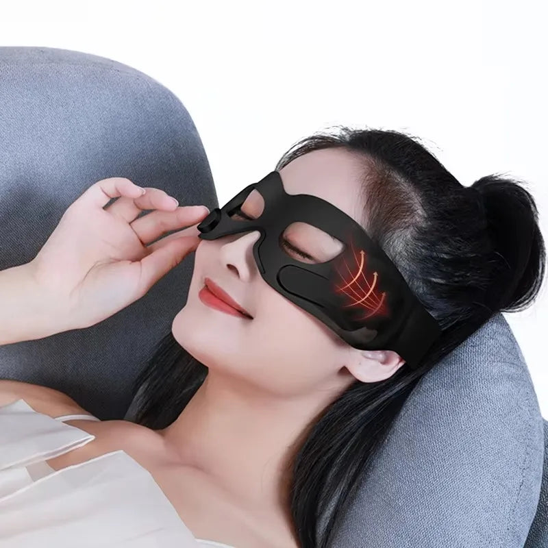 DH Beauty Wearable EMS Eye Massager Mask – Heated, Anti-Wrinkle Appearance, Dark Circle & Puffiness Relief
