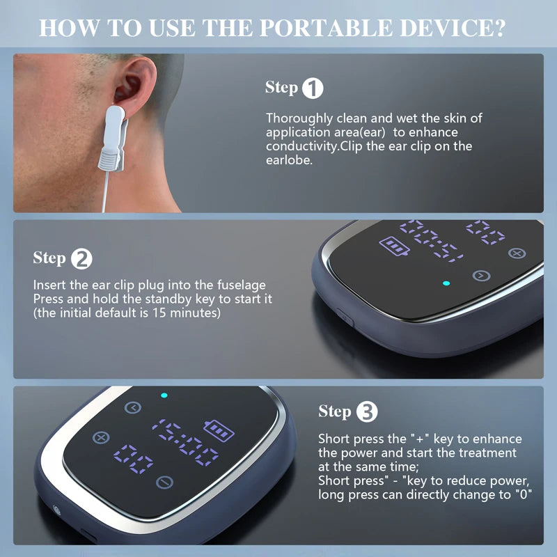 Generic Portable CES Stimulation Sleep Aid Device – Hand-held Relaxation Helper for Restful Sleep