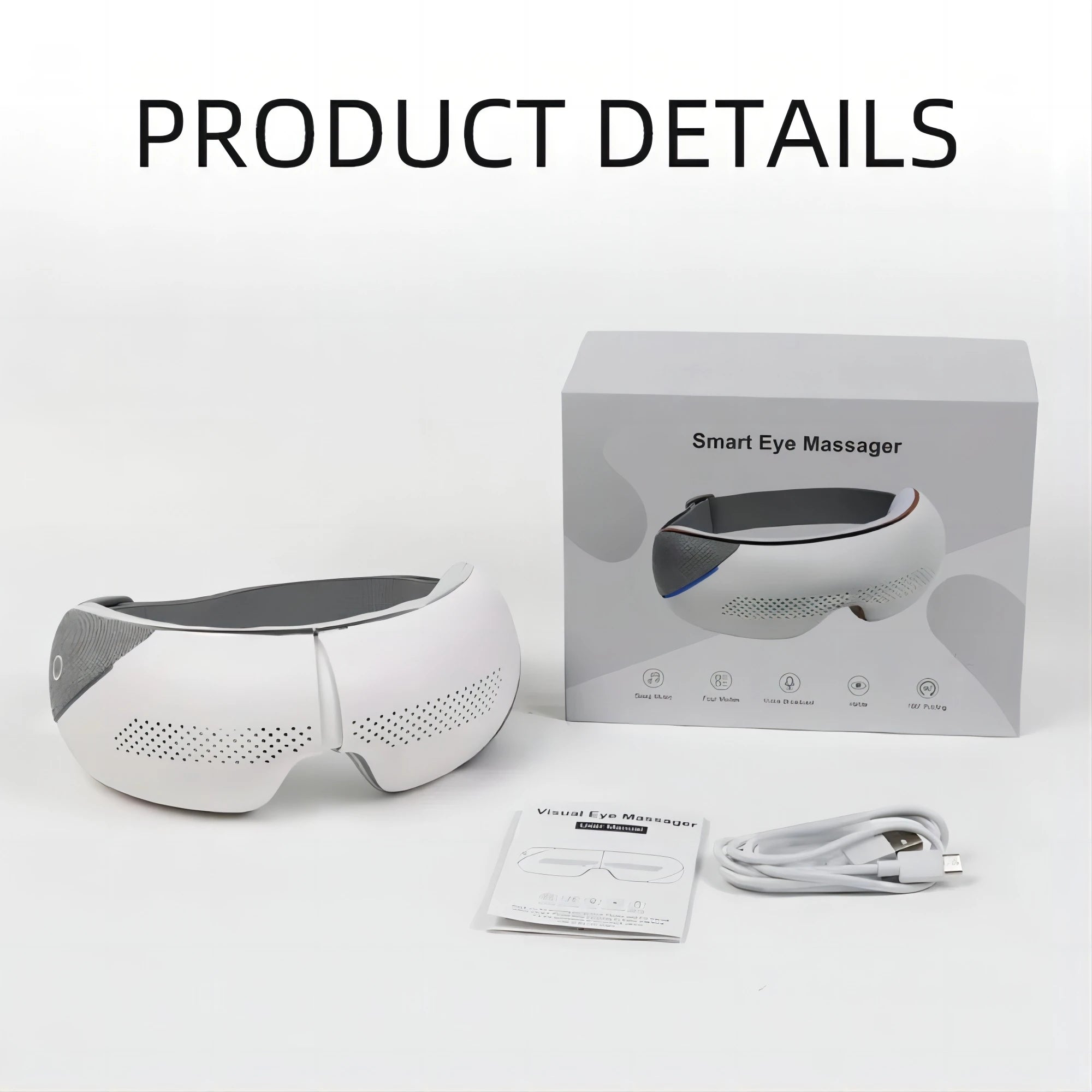 VIMYSHOW Portable Visible Eye Massager – Airbag Kneading, Hot Compress, Bluetooth Music Relaxation Sleep Mask