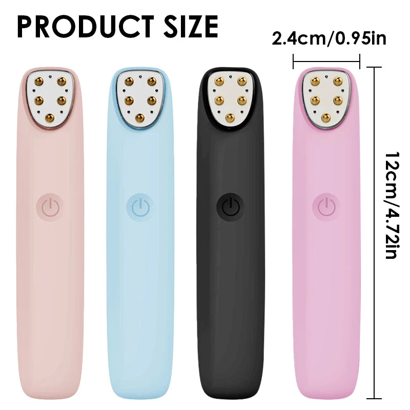 miitina Electric RF EMS Eye Massager Pen – Red Light, Vibration, USB Rechargeable Anti-Wrinkle Appearance