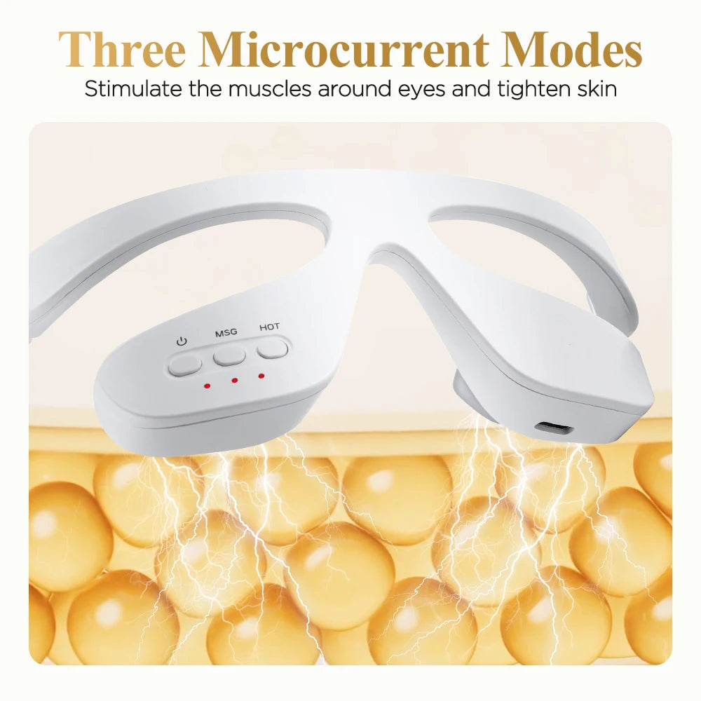 Hailicare EMS Red Light Therapy Eye Massager – Heated, Microcurrent, Dark Circle Appearance & Fatigue Relief