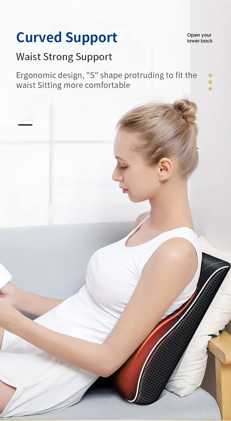 Selfika Intelligent 20-Node Deep Tissue Massage Pillow with Airbag Support & Heat