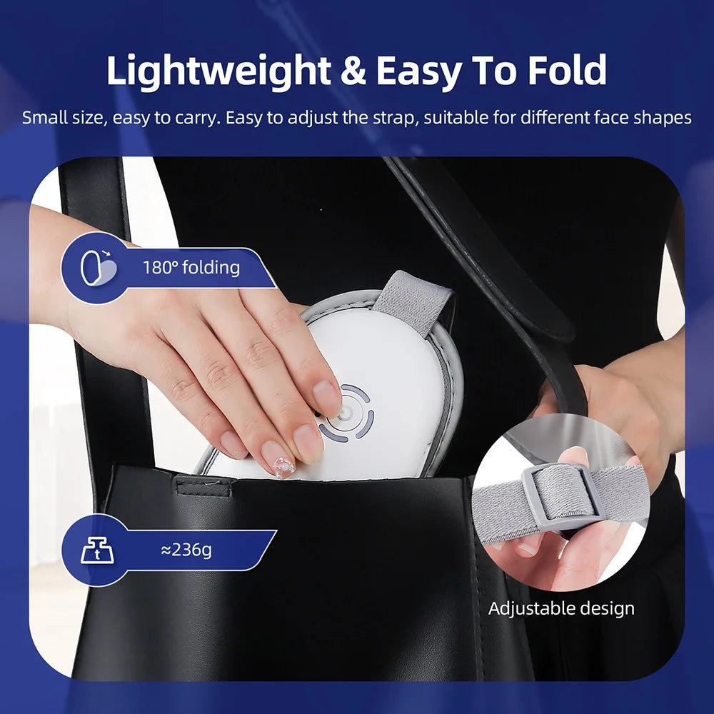 foreverlily 3D Airbag Vibration Eye Massager – Heating, Kneading Relaxation Aid with Built-in Music