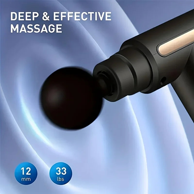 pemy Fascial Gun Percussion Massager – Handheld Deep Tissue Tool for Back, Neck, and Leg Relief