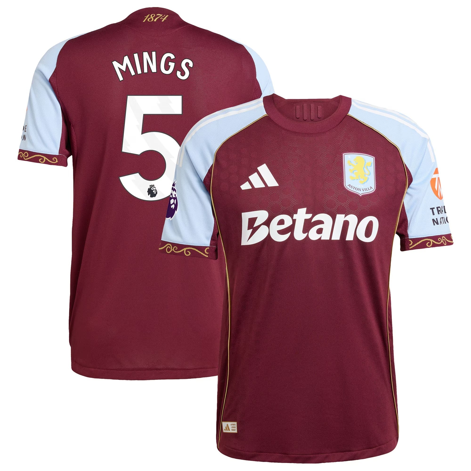 Tyrone Mings Aston Villa Selfika 2025/26 Home Jersey - Claret