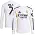 Vini Jr. Real Madrid Selfika 2025/26 Home Long Sleeve Jersey - White