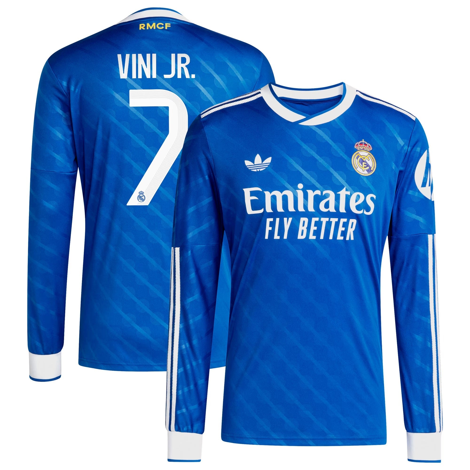 Vinicius Junior Real Madrid Selfika 2025/26 Third Long Sleeve Player Jersey - Blue