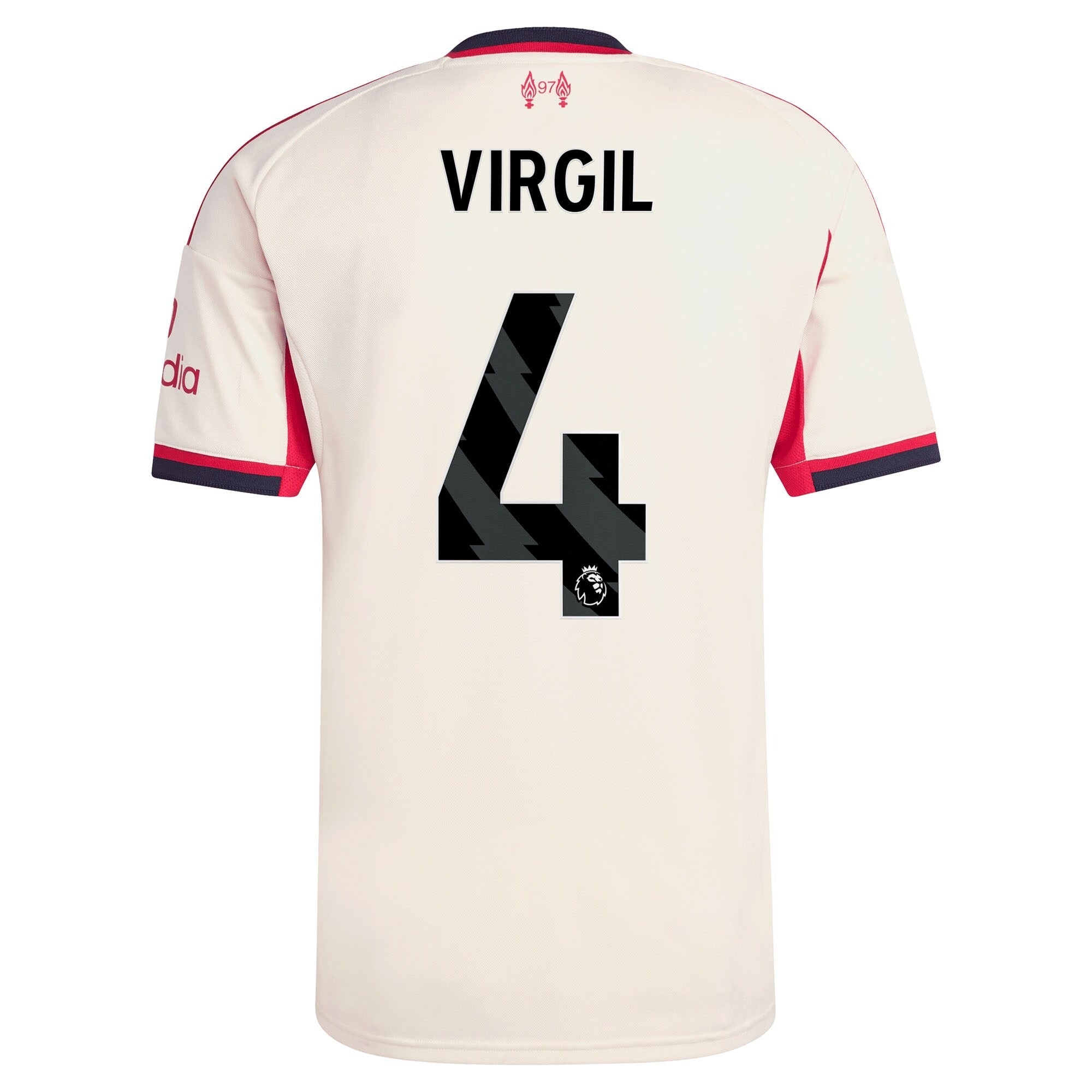 Virgil van Dijk Liverpool Selfika 2025/26 Away Player Jersey - White