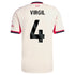 Virgil van Dijk Liverpool Selfika 2025/26 Away Player Jersey - White