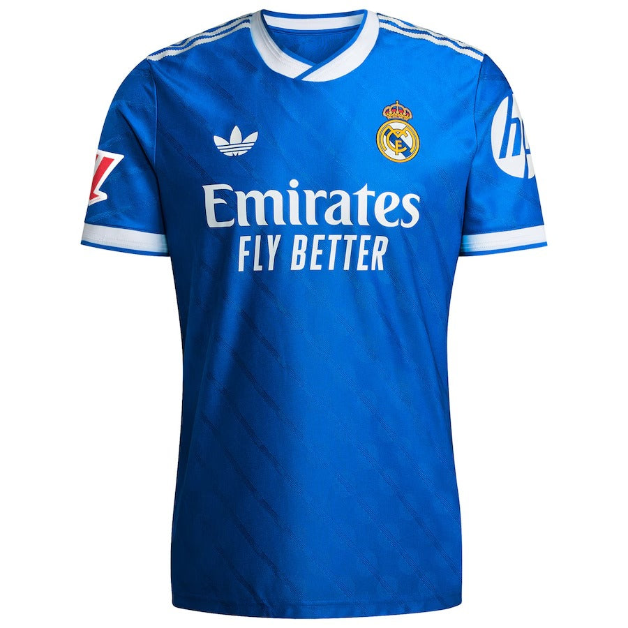 Kylian Mbappé Real Madrid Selfika 2025/26 Third Authentic Player Jersey - Blue