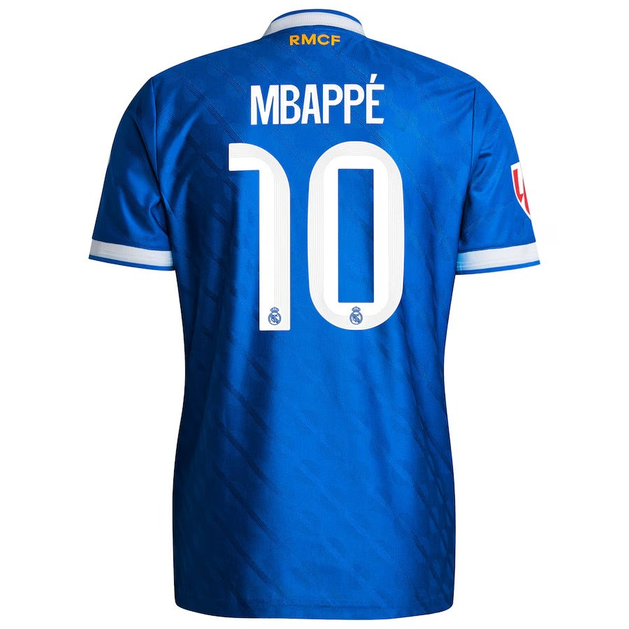 Kylian Mbappé Real Madrid Selfika 2025/26 Third Authentic Player Jersey - Blue